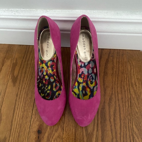 MADDENGIRL Pink Suede Heels (3/$36) - Picture 1 of 4